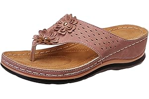 Cathalem Sandals For Women With Arch Support Wedge Sandals Close Toe Sandals Breathable Hollow Out Loaf Sandals Shoes