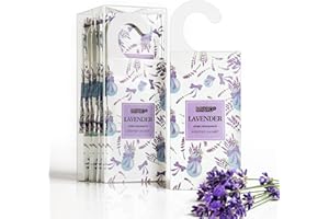 MYARO 12 Packs Lavender Hanging Closet Air Freshener Long Lasting Drawer Deodorizer Smell Good Potpourri Scented Sachet for Home House