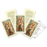 Trendzeen St Joseph Prayer Card - with The Lord's Prayers - 5 Laminated Patron of Fathers, Families, and Workers Themed Holy Cards for Daily Devotion - 6 Items Set
