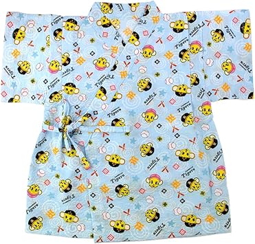 Amazon Co Jp 阪神タイガース ベビー 甚平 ブルー 男の子 女の子 トラッキー ラッキー キー太 スポーツ アウトドア