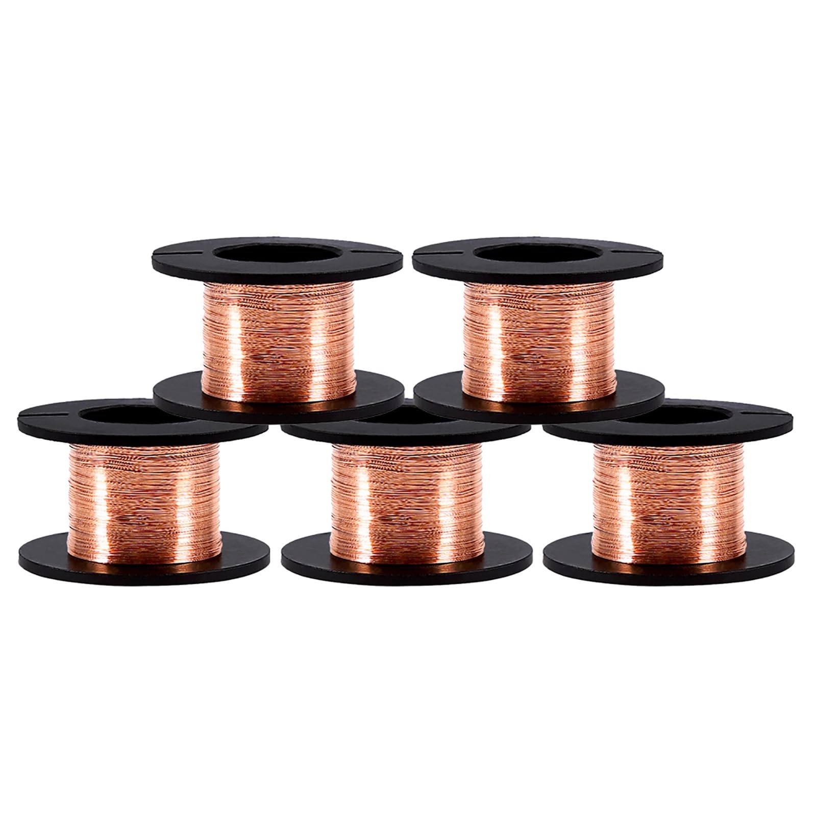 5pcs Enameled Copper Wire Magnet Wire 220°C (428°F) Thermal Class Natural for Connecting or Soldering Purpose