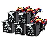 5 Pack - Automotive Relay Set 5-Pin 40A 12V SPDT