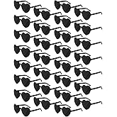 NACHLYNN 30 Pairs Heart Sunglasses Candy Color Heart Glasses Women Rimless Heart Shaped Sunglasses for Costumes Cosplay