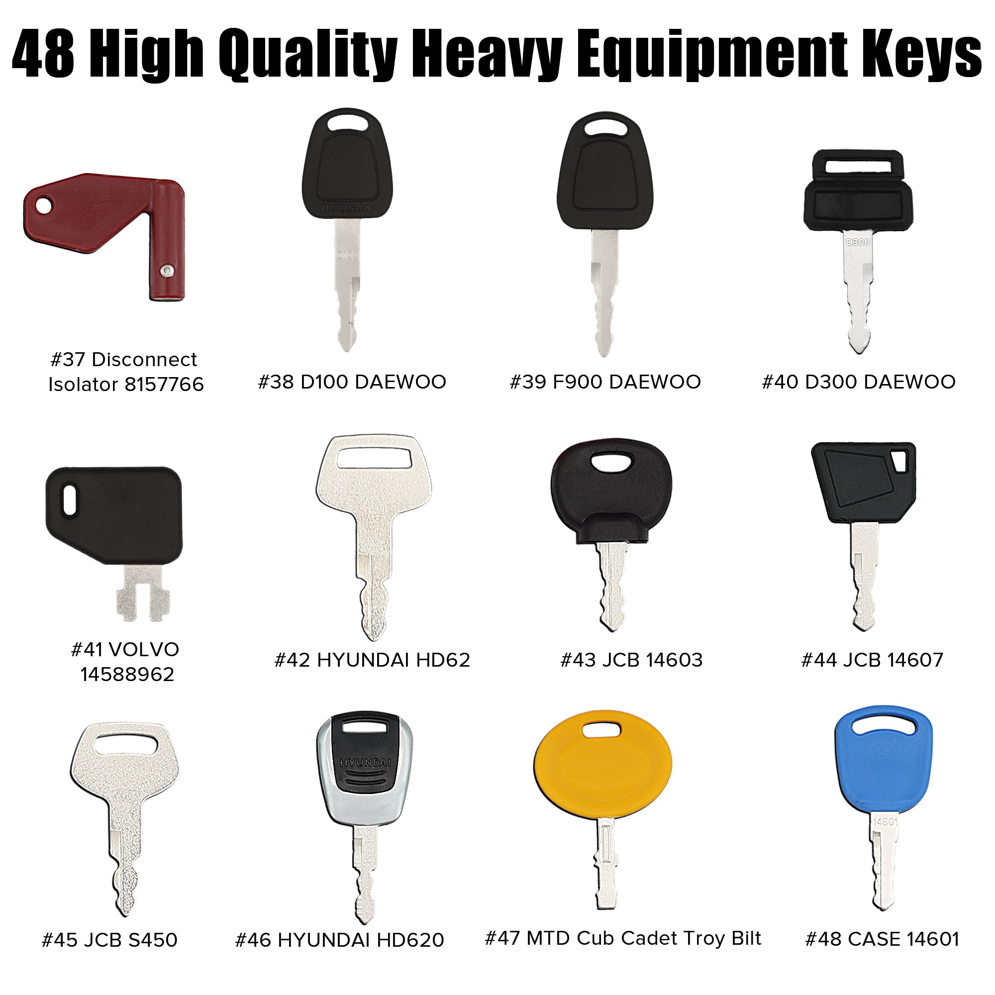 Mua SELOKY 48 Different Keys Ignition Master Keys Set/Heavy Equipment ...