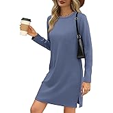Sampeel Dresses for Women 2024 Casual Long Sleeve Dress Trendy Fall Fashion Cozy Travel Airport Outfits