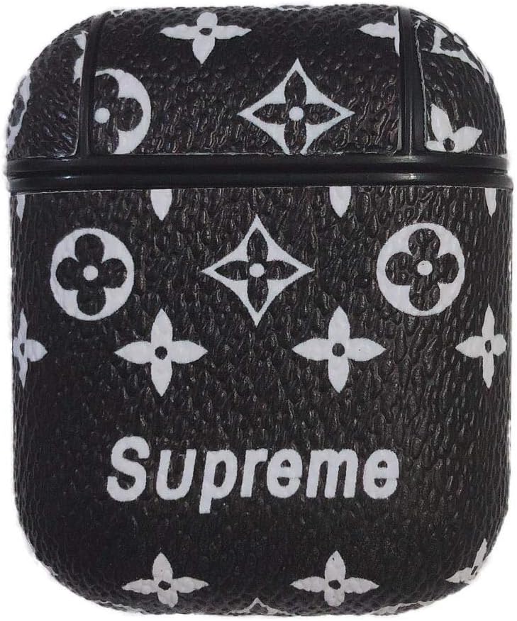 Airpod Case Airpod Case Compatible Full Protective Luxury Hard Case Premium Quality Fashion Hypebeast Designer Inspired (Black)