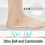 HITSLAM Non Slip Shower Mat 60x40 cm PVC Loofah Drain Fast Dry White view 4