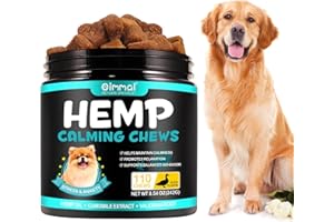VXHDAG Calming Chews For Dogs - 110 Chews Hemp Dog Treats For Calming with Anxiety and Stress, Helps Dog Anxiety, Separation, Barking, Stress Relief, Sleep Calming Aid All Ages,Breeds&Size (DUCK Flavor)