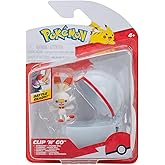 Pokémon Clip ‘N’ Go Scorbunny and Premier Ball - Includes 2-Inch Battle Figure and Premier Ball Accessory