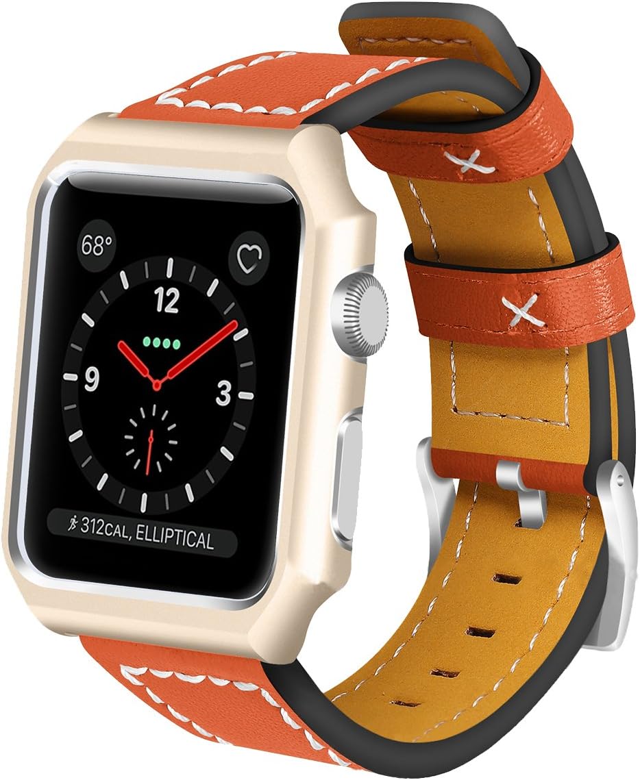 for Apple Watch Band, Eontry Genuine Leather Replacement