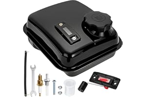 YOXUFA Gas Fuel Tank with Fuel Gauge for Predator 212 Hemi Ghost 224cc Engine Coleman CT200U CT200U-EX BT200X KT196 Baja Warrior MB200 196cc 200cc Mini Bike Go Kart GX160 GX200 Parts