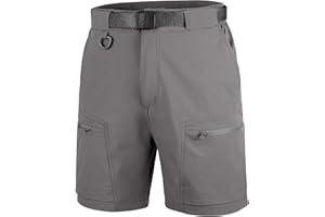FREE SOLDIER Men's Cargo Hiking Shorts with Belt Lightweight Quick Dry Tactical Shorts with Pockets for Casual Work Golf