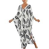 sunforyou Kaftan Dresses for Women Stylish Caftans Plus Size Beach Cover up Soft Loungewear