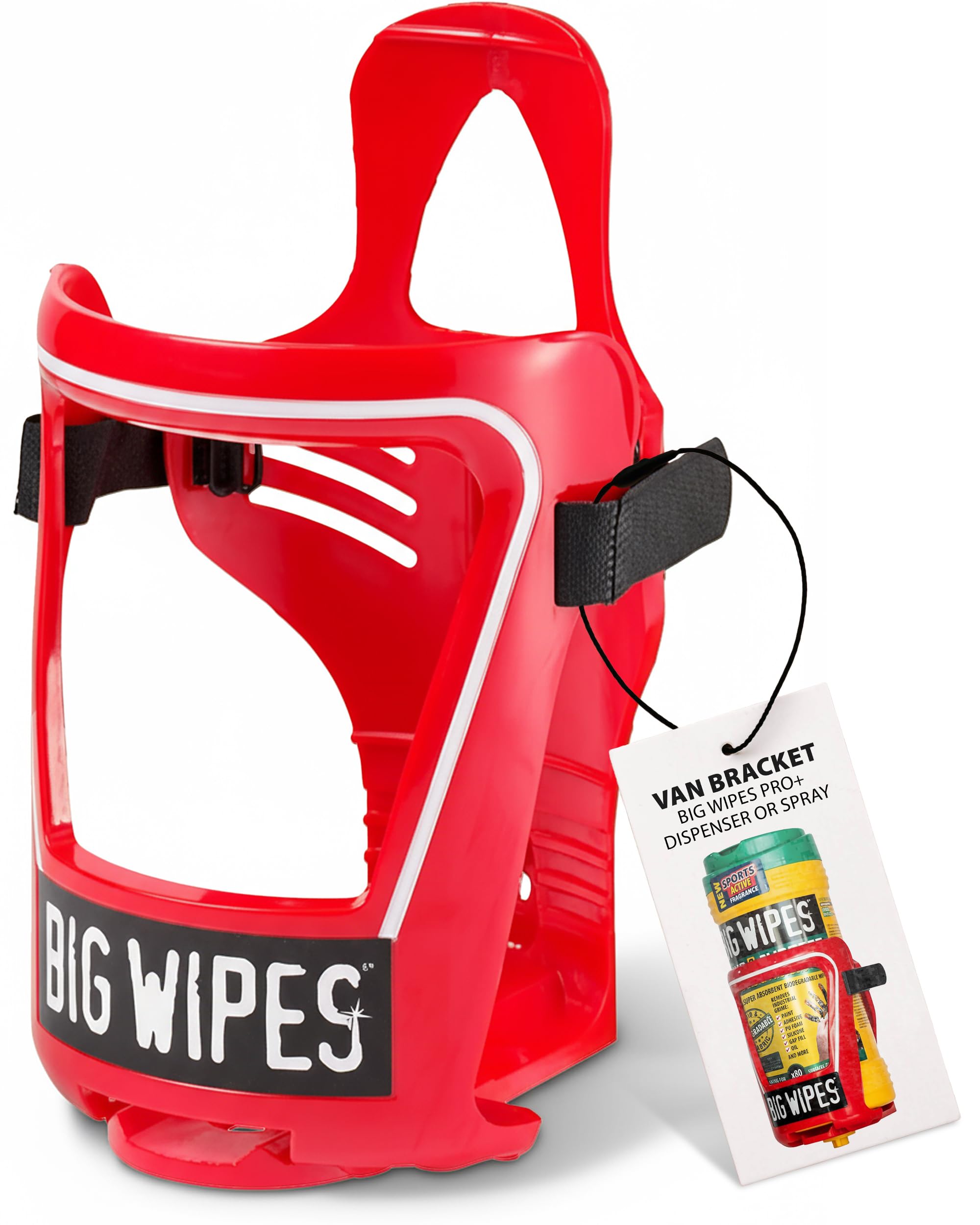 Big Wipes Holder - The Cage Van & Wall Bracket – Mountable & Fully Adjustable Heavy Duty Wipes Dispenser – Durable Polycarbonate Design for Workshop, Garage & Van Accessories