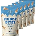 Muddy Bites Waffle Cone Snacks Bite Sized Chocolate Filled Waffle Cones for Snack or Dessert, Ice Cream Topping, Premium Chocolate made with Pure Cane Sugar, Non-GMO, Kosher (White Chocolate, 5 Bags)