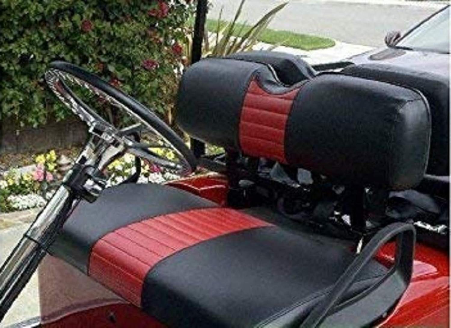 EZGo TXT Staple On Golf Cart Seat Cover (1 Stripe) Handmade