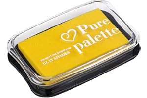 Fstaor Large Yellow Ink Pad for Rubber Stamps, 4×2.6 inch Ink Pads Permanent for Paper Wood Fabric - Yellow
