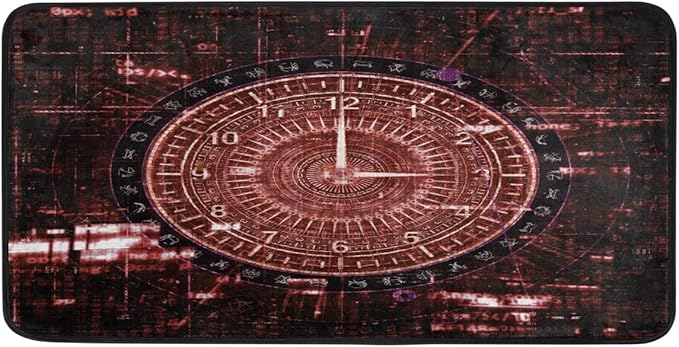 Alfombra de cocina larga con información sobre código de tiempo, 99 x