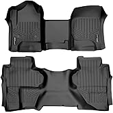 MAXLINER Custom Floor Mats 2 Row Liner Set Compatible with 2014-2018 Chevrolet Silverado 1500