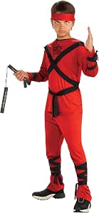 Rubie's Child's Red Ninja Costume - Large Size, Includes Shirt, Pants, Headband & Ties
