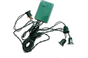 Queens of Christmas WL-CONT-3-8F 3 Channel 8 Function Controller with Push Button for Decorative Lights