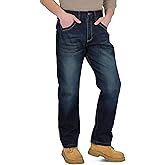 BOCOMAL FR Pants for Men Relax Fit Flame Resistant Jeans 14oz Heavy Duty Washed Work Jeans