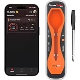 TempPro TempSpike 600ft Wireless Meat Thermometer with Ultra-Thinner Probe | Bluetooth Meat Thermometer Wireless for Kitchen Cooking, Rechargeable Smoker Thermometer for BBQ Oven Rotisserie Sous Vide