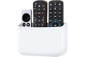 TotalMount Hole-Free Remote Holder – Eliminates Need to Drill Holes in Your Wall (Premium White Holder for 2 or 3 Remotes)