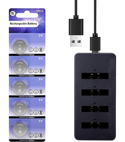 5x LIR2025 Rechargeable Lithium Button Batteries – 3.6V Coin Cell