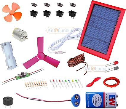 Kit4Curious Solar Power Electrical Energy DIY Learning Project kit with Instruction Manual