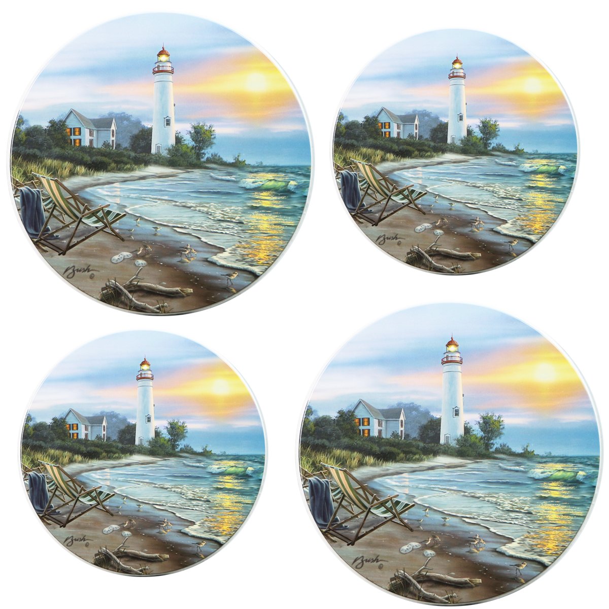 Reston Lloyd Electric Stove Burner Covers, Set of 4, A Perfect Day All-Over Pattern