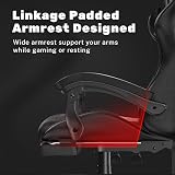 bigzzia Ergonomic Gaming Chair with Lumbar Cushion Headrest Black view 7