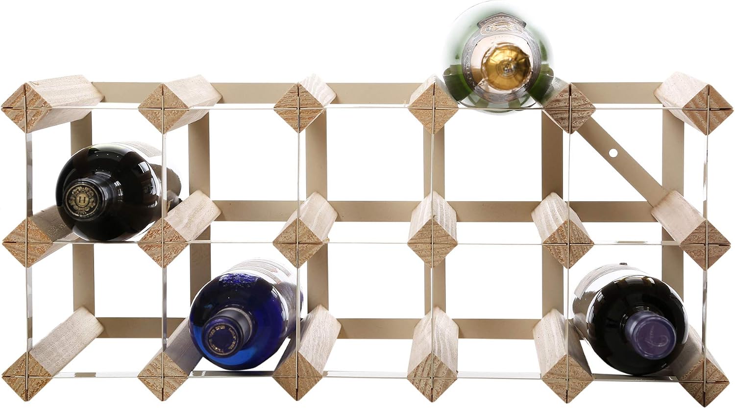 RTA Limited Edition 15 Bottle Premium Traditional Wine Rack-Fully ...
