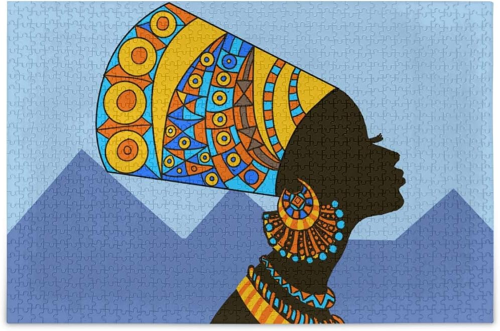 1000 Piece Jigsaw Puzzles African American Lady Toy Games Educational