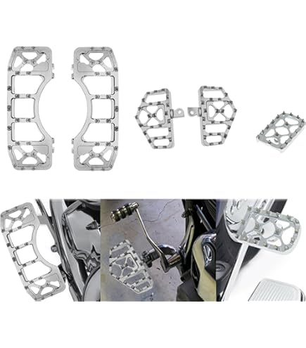 HDBUBALUS Motorcycle Driver Passenger Floorboards CNC