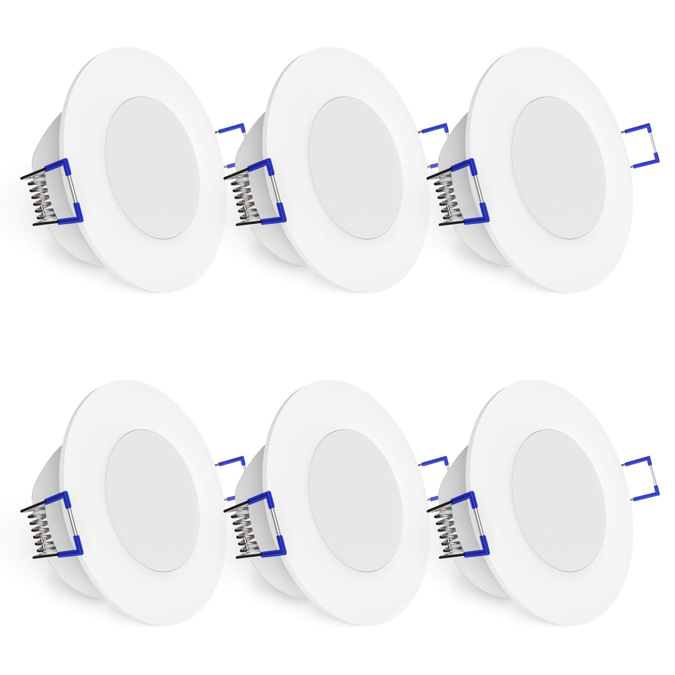 IP44 Recessed Spotlights Safe 4 W Warm White + Nw, Plastic, 6 Stück - Warmweiß 3.00W 230.00V