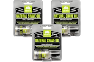 Pacific Shaving Company Natural Shaving Oil - Eliminates Cuts, Nicks, & Razor Burn, Soothes & Moisturizes Skin, Reduces Irritation, with Natural & Organic Ingredients, Made in USA, .5 oz (3-Pack)