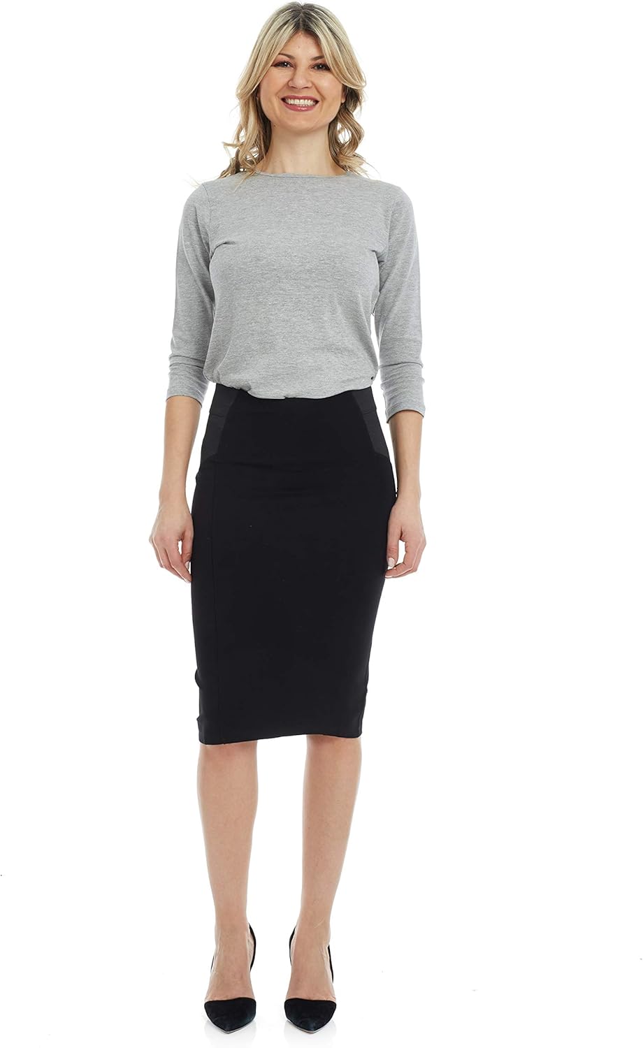 ESTEEZ Womens Ponte Stretch Below Knee Length – Office Pencil Skirt - Charlotte at  Women’s Clothing store