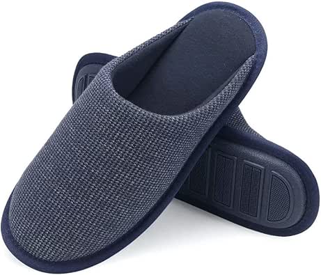Amazon.com | NineCiFun Mens Memory Foam Bedroom Slippers Indoor Slip on ...