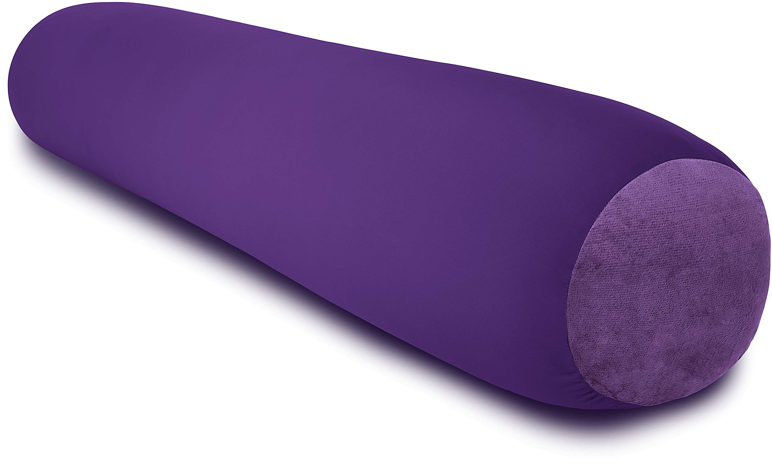 Deluxe Comfort Microbead Body Pillow (47" x 7") – Mooshi Squishy Soft – Prenatal Pregnancy Pillow – Full-Body Side Sleeper – Body Pillow, Purple