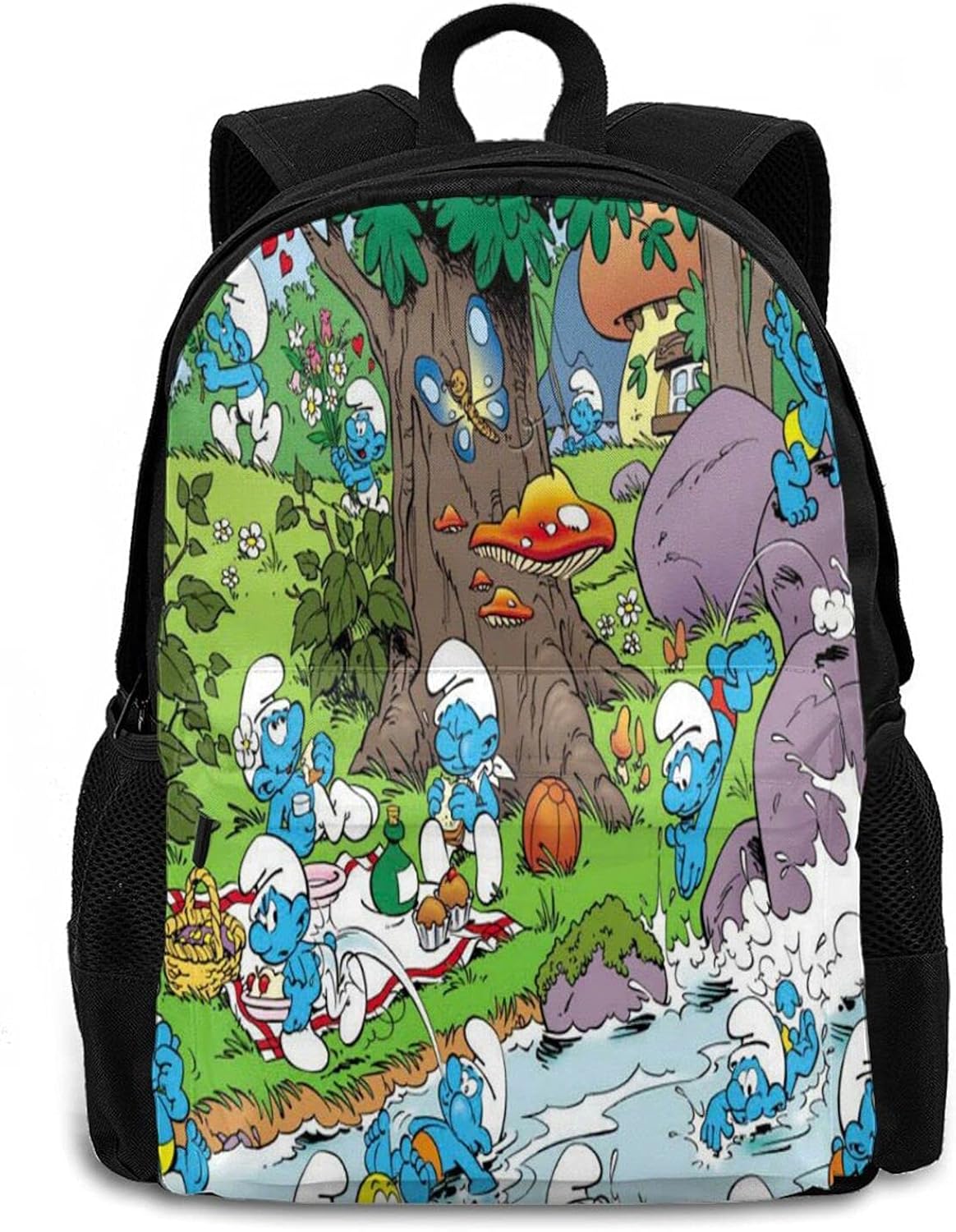 The Smurfs Backpack Boys School Bags Big Bookbags Durable Heavy Duty