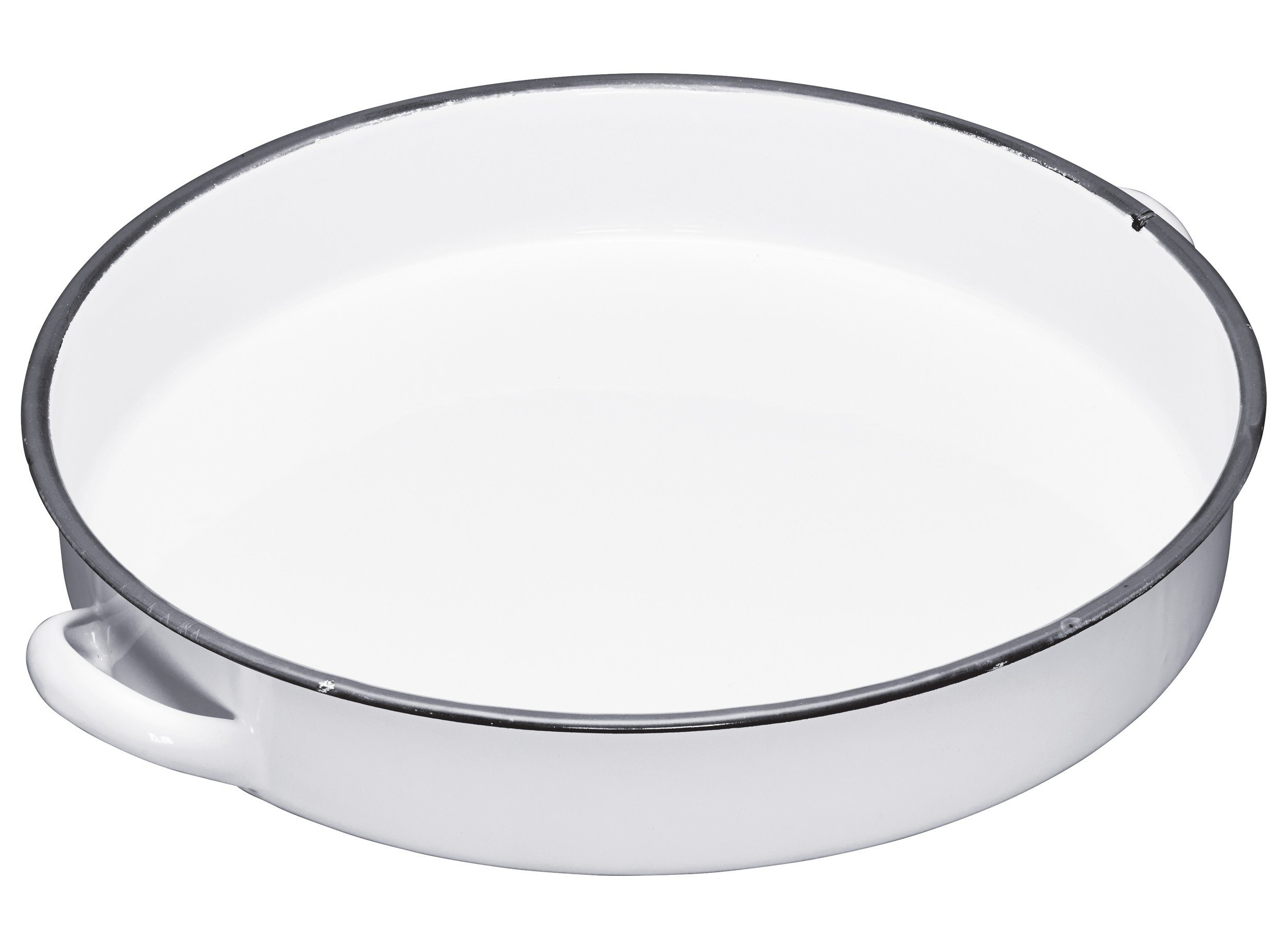 KitchenCraft Living Nostalgia Deep Enamel Serving Tray, 36 cm (14")