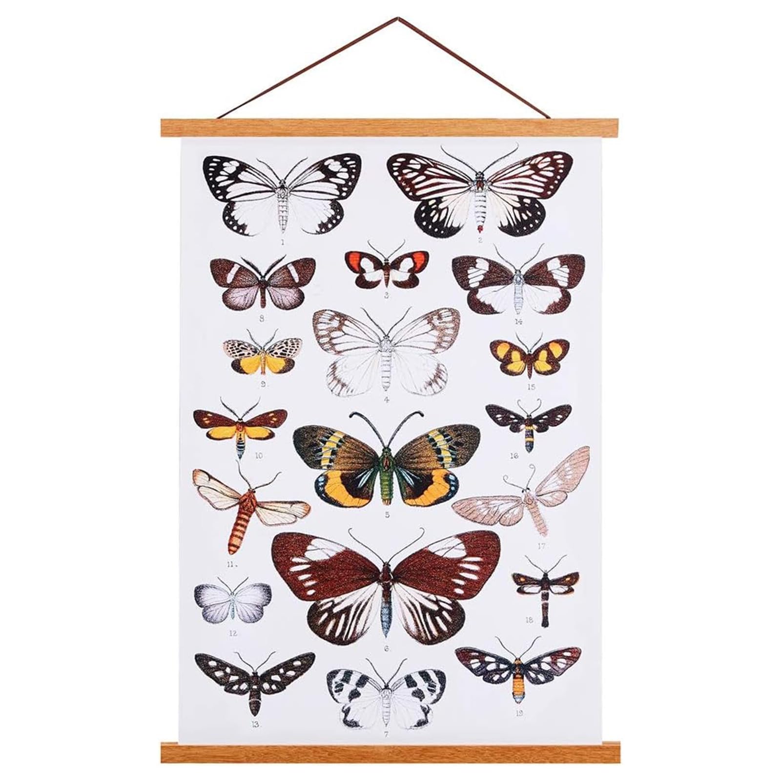 Ywlake Magnetic Poster Frame Frames,Light Wood Wooden Poster Hangers Hanger Hanging Kit for Canvas Artwork Art Print (56cm / 22", Teak)