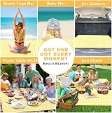 Ainiv Beach Blanket 140x200cm Sandproof Waterproof Large Picnic Mat with Nails view 7