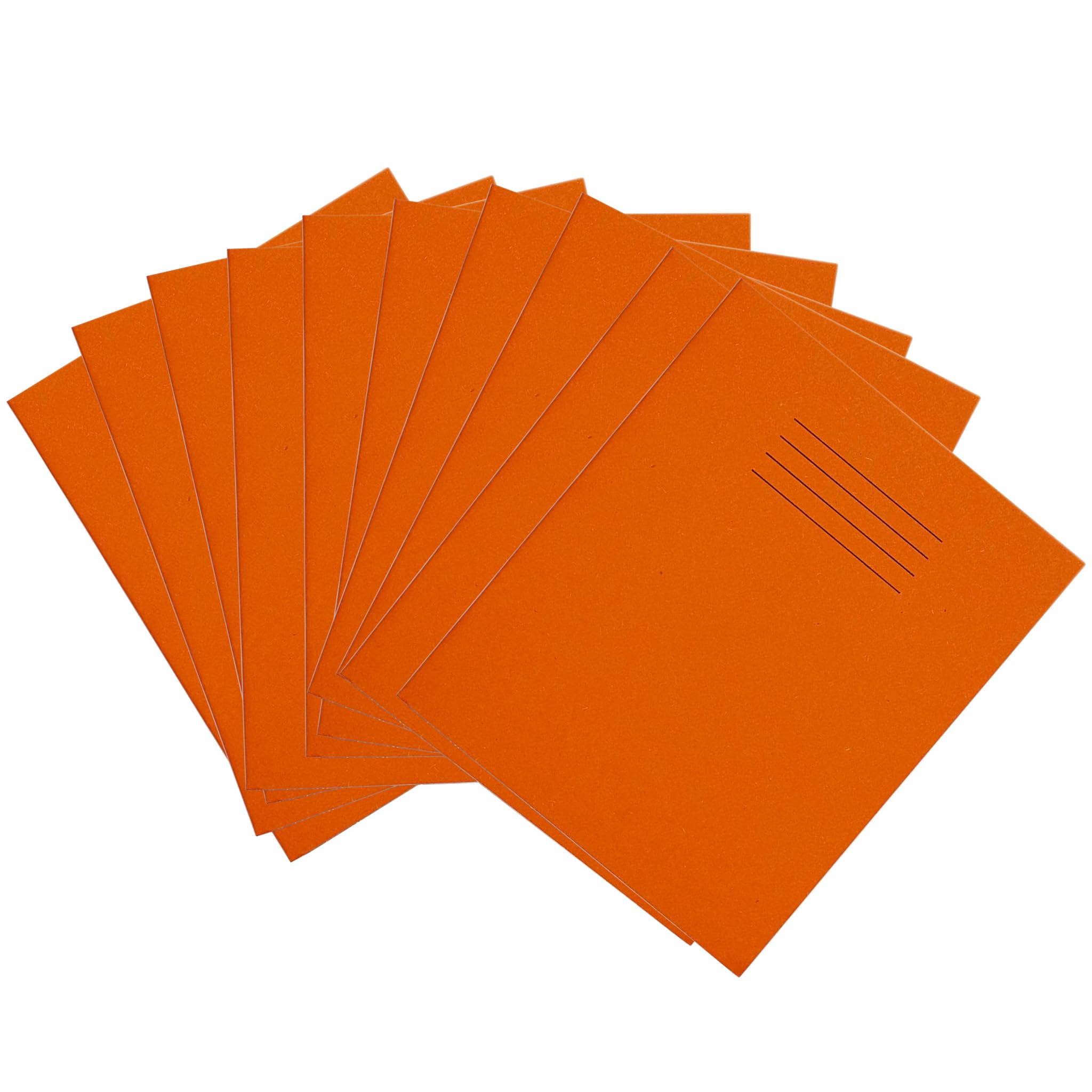 Rhino 8 x 6.5 Exercise Books, 48-Page / 7mm Squared Paper Notebook, 10-Pack, Writing Book, Office & School Stationery Supplies, Orange