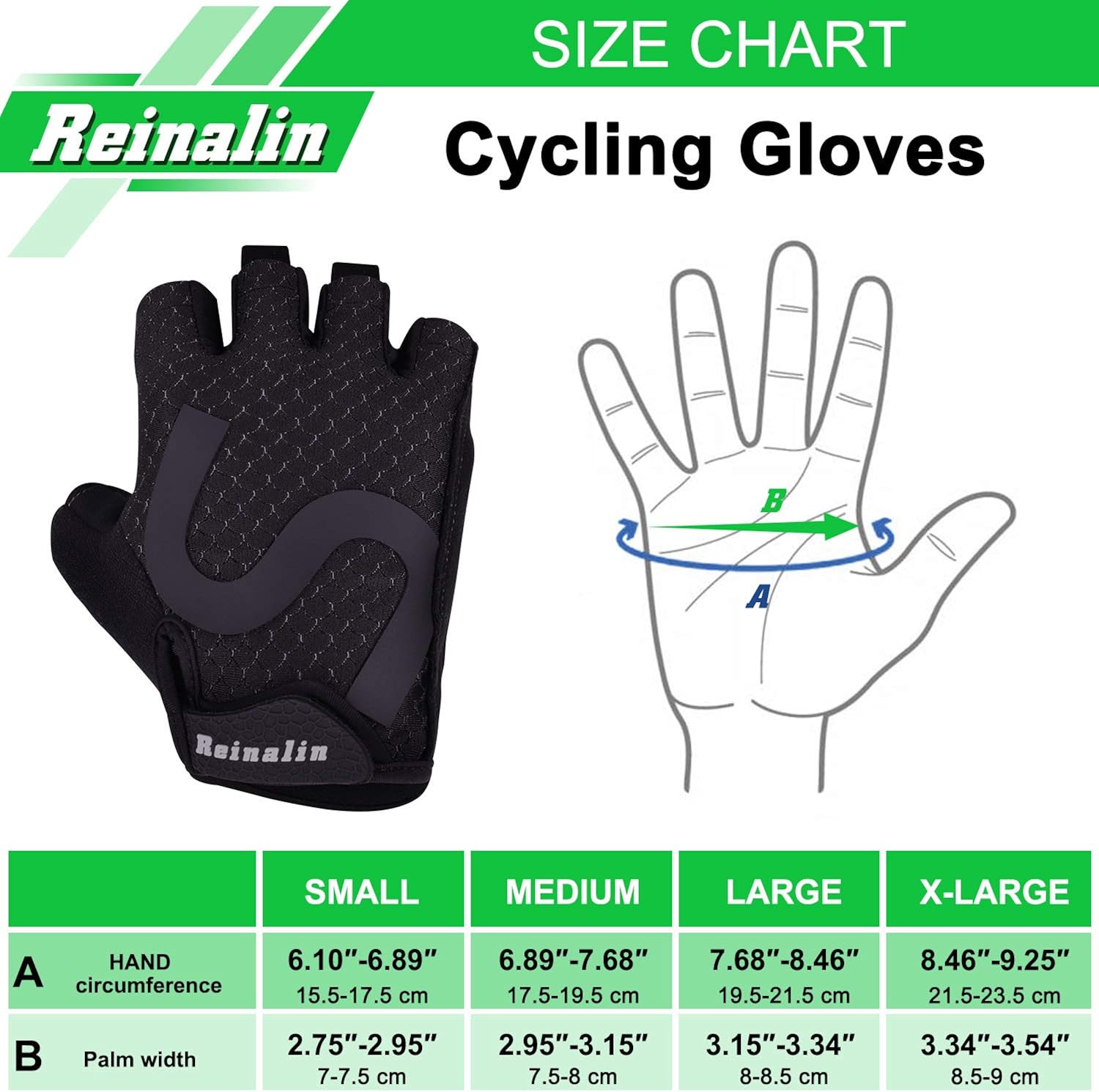 Reinalin Cycling Gloves Bike Gloves Bicycle Gloves Gym Gloves Lightweight 3MM Gel Pad Shock-Absorbing Anti-Slip Breathable for Biking MTB Road Biking Mountain Bike for Men Women : Clothing