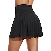Betaven Pleated Tennis Skirts for Women with Pockets Build in Shorts Golf Skort High Waisted Athletic Running Activewear