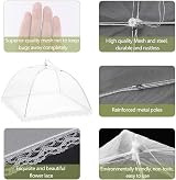 Onarway 3 Pack 14 Inch Pop Up Food Covers Mesh Tent DIY Picnic BBQ view 4