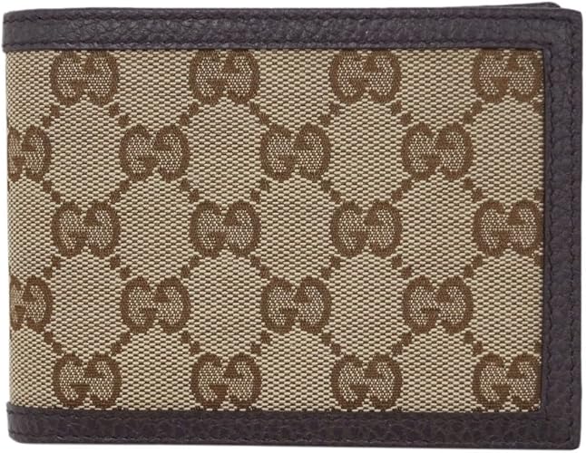 Amazon アウトレット グッチ Gucci 財布 9903 メンズ 二つ折り 札入れ 横長 取り外しカードケース Ggキャンバス ベージュ 型押しカーフブラウン 並行輸入品 財布