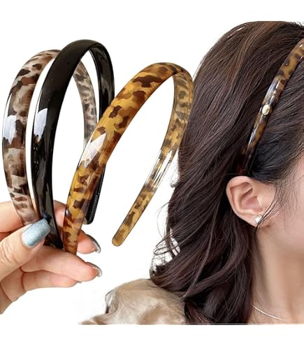 Acetate Hair Band Tortoise Non Slip Lightweight Stylish for Women Amazon.com : Aprince Zig Zag Headbands for Women 3Pcs, Non  main image 3